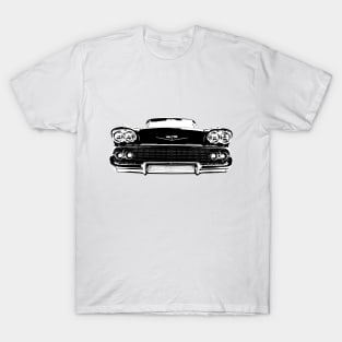 1958 Chevy Bel air B&W T-Shirt